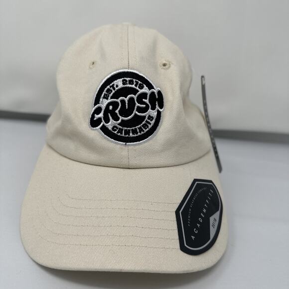 Crush Cannabis Hat Academyfits Adult Adjustable Off-White Dad Hat Trendy New Cap - Picture 2 of 8